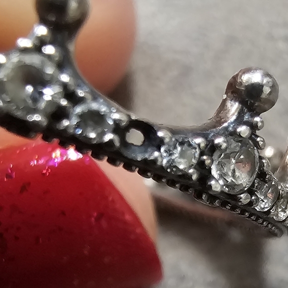 Authentic Pandora Clear Sparkling Crown Ring - Picture 4 of 5